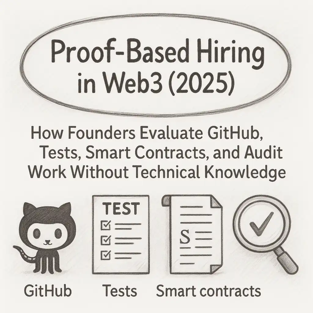 Proof-Based Hiring in Web3 (2025): How Founders Evaluate GitHub, Tests, Smart Contracts, and Audit Work Without Technical Knowledge