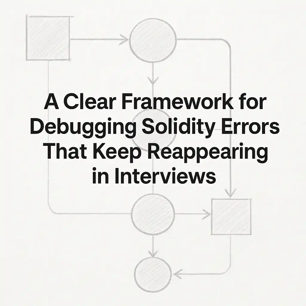 A Clear Framework for Debugging Solidity Errors That Keep Reappearing in Interviews