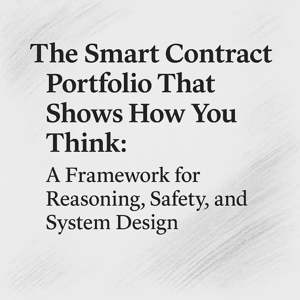 The Smart Contract Portfolio That Shows How You Think
